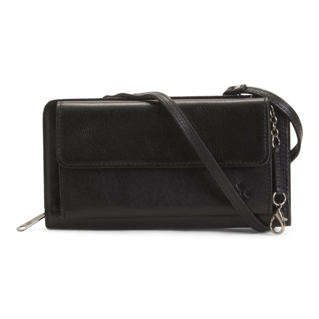 Last Piecepatricia Nash Alberese Leather Organizer Crossbody Black